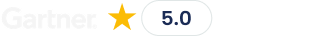 Gartner reviews average rating of 5 stars