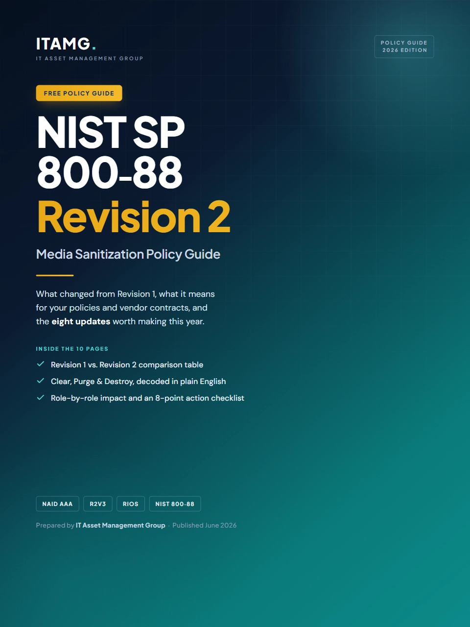 NIST 800-88 Media Sanitization Guidelines: Revision 2 (2026)