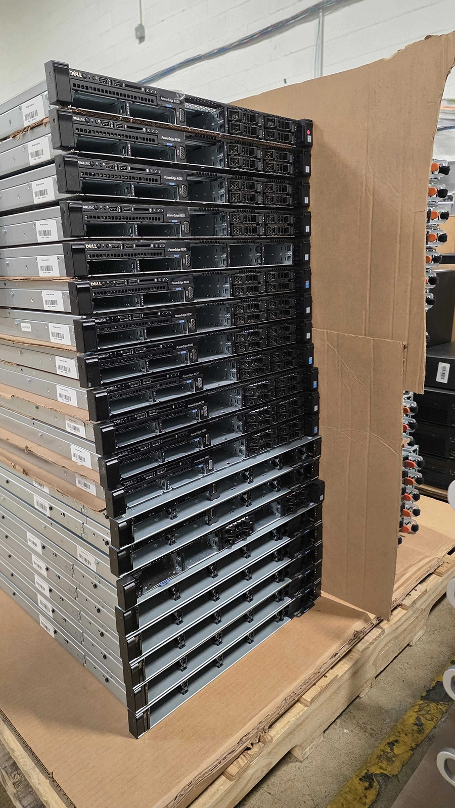 Enterprise servers undergoing intake and assessment as part of the ITAMG buyback program